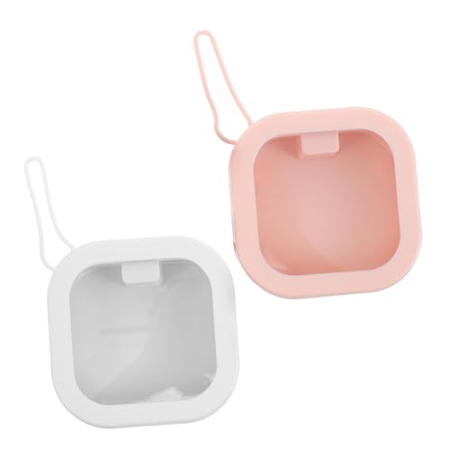 MAGICLULU 2 Stück Kompaktes Kleine Kunststoff aufbewahrungsbox mit Druckverschluss Tragbarer Organizer für Haargummis Schmuck und Reisebedarf Vielseitige Desktop box für Büro und Unterwegs von MAGICLULU