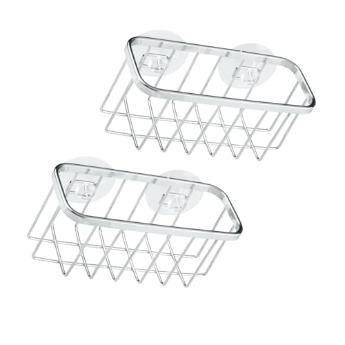 MAGICLULU 2 Stück Küchenabtropfgestell Küchenspüle Schwamm Organizer Edelstahl Geschirr Organizer Halter Spülbecken Aufbewahrung Schwammhalter von MAGICLULU