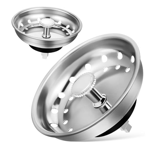 MAGICLULU 2 Stück Küchenspüle Abflussstopfen mit Sieb Metall Abflusssieb Korrosionsbeständig Rutschfester Drehknopf Dualer Einsatz als Stopfen und Filter für Spülbecken Haar und MAGICLULU 2 Stück Küchenspüle Abflussstopfen mit Sieb Metall Abflusssieb Korrosionsbeständig Rutschfester Drehknopf Dualer Einsatz als Stopfen und Filter für Spülbecken Haar und von MAGICLULU
