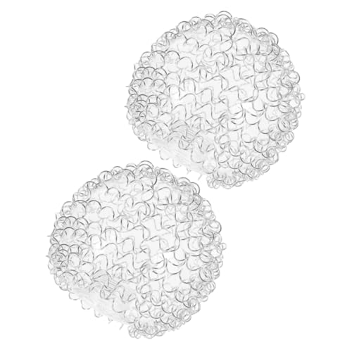 MAGICLULU 2 Stück Lampenschirm aus Glas klare Lampenabdeckung Klarglaslampenschatten Deckenlampenschatten Pendelleuchte Anhängerer leichter Schatten -Lampenschirm Aluminiumdraht Silber von MAGICLULU