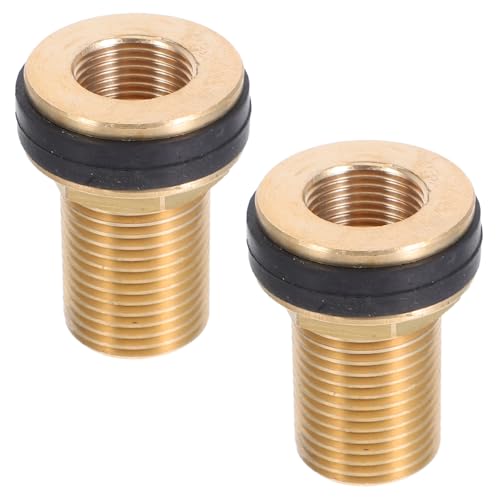 MAGICLULU 2 Stück Messing Trennwandverbinder Messingbeschlag Für Holzfässer Aquarium Gewinde Messingbeschlag Holzfass Tankbeschlag Wassertank Wassertank Adapter von MAGICLULU