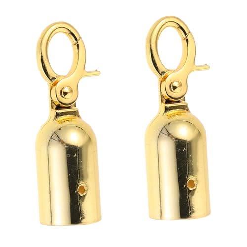 MAGICLULU 2 Stück Metall Seilkappe Seil Endstopper Seil Schnappenden Kordel Endschnapper Handlauf Endkappe Absperrseil Endhaken Leitplanken Endhaken Kordel Endstopper Leitplanken von MAGICLULU