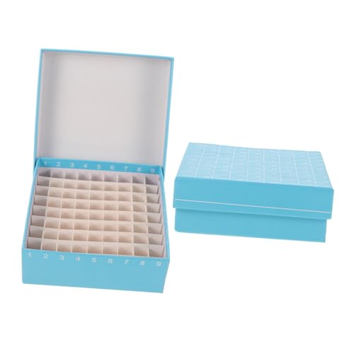 MAGICLULU 2 Stück Mikro zentrifugenröhrchenhalter aus Stabilem Papier für Gefrierschrank Fächer mit Deckel Auslaufsicherer Aufbewahrungsbox für Laborproben mit Markierungsfeld MAGICLULU 2 Stück Mikro zentrifugenröhrchenhalter aus Stabilem Papier für Gefrierschrank Fächer mit Deckel Auslaufsicherer Aufbewahrungsbox für Laborproben mit Markierungsfeld von MAGICLULU