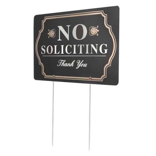 MAGICLULU 2 Stück No Soliciting Sign aus Wetterfestes Warnschild für Haus und Garten Leicht zu Installieren für Private Grundstücke Apartments und Geschäfte von MAGICLULU