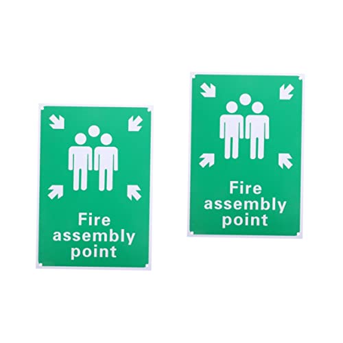 MAGICLULU 2 Stück Notfallversammlungszeichen aus Aluminium für Feuerwehreinsätze Reflektierendes Warnschild für Büro Garten und von MAGICLULU