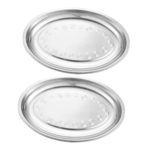 MAGICLULU 2 Stück Ovale Pfannenplatte Aus Wurstplatte Essgeschirr Servierplatte Für Große Käse Tablett Edelstahltablett Edelstahlgeschirr Haushaltsgeschirr MAGICLULU 2 Stück Ovale Pfannenplatte Aus Wurstplatte Essgeschirr Servierplatte Für Große Käse Tablett Edelstahltablett Edelstahlgeschirr Haushaltsgeschirr von MAGICLULU