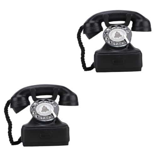 MAGICLULU 2 Stück Retro Telefon Figur aus Harz Dekoratives Vintage Telefon Modell mit Stabilem Sockel Kompakte Klassische Tischdekoration für Wohnzimmer und Fotorequisiten für Nostalgie MAGICLULU 2 Stück Retro Telefon Figur aus Harz Dekoratives Vintage Telefon Modell mit Stabilem Sockel Kompakte Klassische Tischdekoration für Wohnzimmer und Fotorequisiten für Nostalgie von MAGICLULU