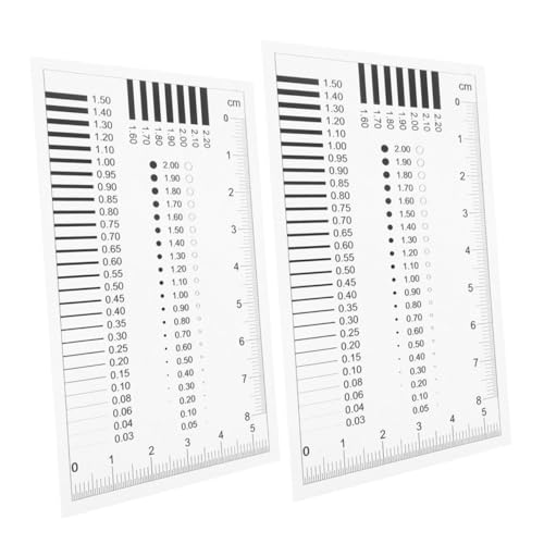 MAGICLULU 2stücke Hochpräzises Zur Rissbreitenmessung Durchmesserfehlermessung Transparentes Messlineal Für Sichtprüfung Und Punkterkennung Werkzeug Zur Für Fertigung Und Bau MAGICLULU 2stücke Hochpräzises Zur Rissbreitenmessung Durchmesserfehlermessung Transparentes Messlineal Für Sichtprüfung Und Punkterkennung Werkzeug Zur Für Fertigung Und Bau von MAGICLULU