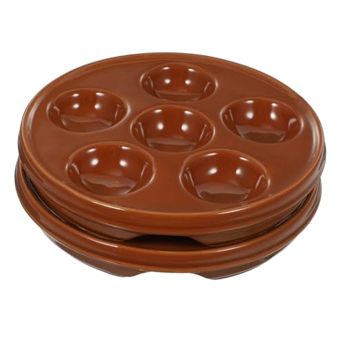 MAGICLULU 2 Stück Schneckenform Schneckenpfannen Teller Schüssel Rundes Tablett Gestelle Rundes Serviertablett Gratin Runde Backformen Auflaufform Auflaufförmchen Brotschnecke von MAGICLULU