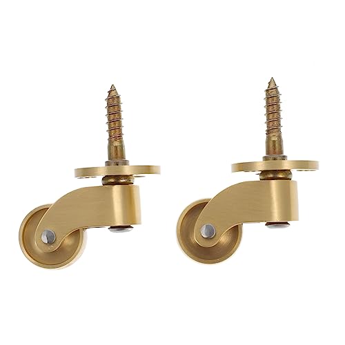 MAGICLULU 2 Stück Schwerlast Möbelrollen aus Massivem Messing Drehbare Sofa Caster Geräuschlose Möbelräder Stabile Möbelrollen für Schrank Tischbeine und Wohnzimmertisch MAGICLULU 2 Stück Schwerlast Möbelrollen aus Massivem Messing Drehbare Sofa Caster Geräuschlose Möbelräder Stabile Möbelrollen für Schrank Tischbeine und Wohnzimmertisch von MAGICLULU