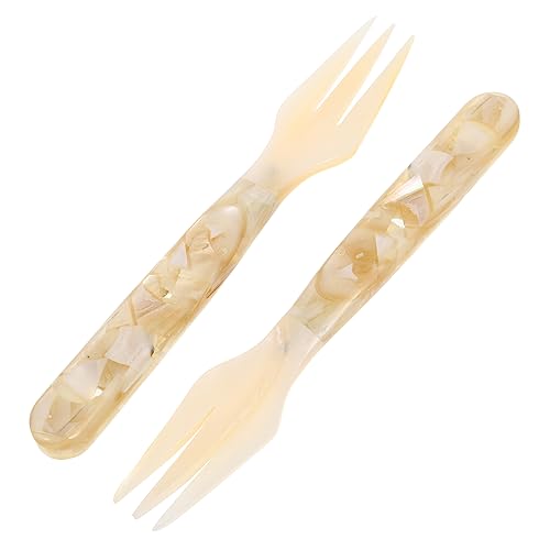 MAGICLULU 2 Stück Shell Dessertgabeln Ergonomische Kuchengabeln aus Leichtem Material für Obst Kuchen und Desserts für Küche Restaurant und Camping MAGICLULU 2 Stück Shell Dessertgabeln Ergonomische Kuchengabeln aus Leichtem Material für Obst Kuchen und Desserts für Küche Restaurant und Camping von MAGICLULU
