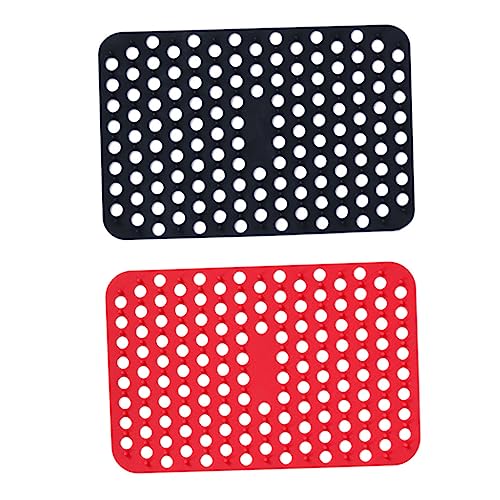 MAGICLULU 2 Stück Silikon-Pad Ofen groß Liner Tablett Heißluftfritteuse Dampfgarer Essenspad Dampfschiff Hitzebeständige Matte für Luftfritteuse Backblechauskleidung Dampfkorbmatte Kieselgel von MAGICLULU