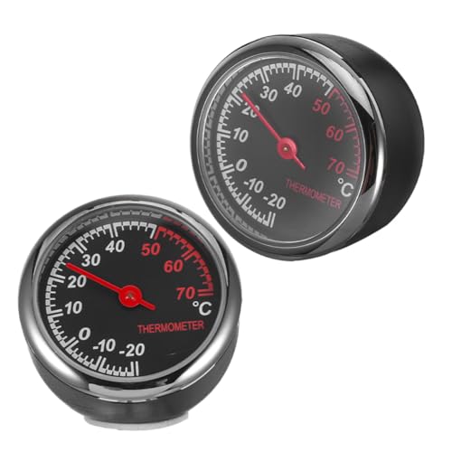 MAGICLULU 2 Stück Teiliges Auto Thermometer Metall Dashboard Instrument Präzise Temperaturanzeige Klar Ablesbares Display Kompakt für Fahrzeug Innenraum Temperaturüberwachung von MAGICLULU