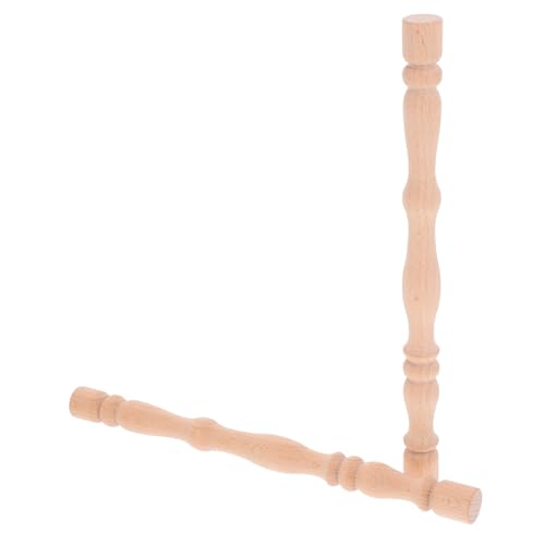 MAGICLULU 2 Stück Teiliges Kleine Massive Holzsäulen mit Römischem Säulendesign Robuste Holzpfeiler für Möbelverzierung Vielseitig Einsetzbar als Dekoration für Wohnräume Weinschrank und von MAGICLULU