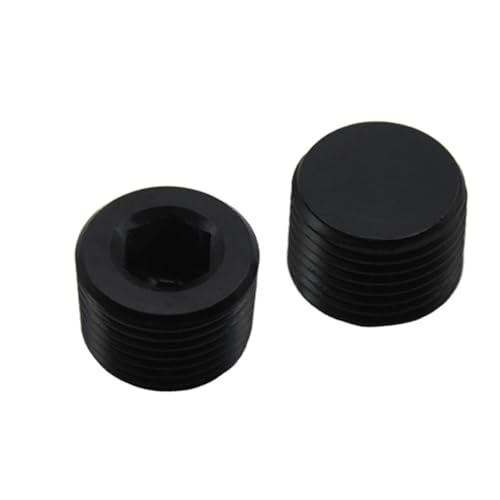 MAGICLULU 2 Stück Teiliges Npt Aluminium Sechskant Innengewinde Rohrstopfen Langlebiger Ölverschluss Installieren Geeignet für Motoröl und Kraftstoffleitungen Schützt vor Metallspänen und von MAGICLULU