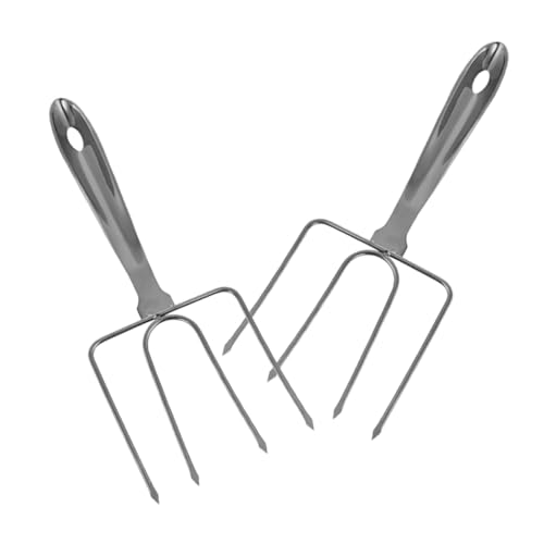 MAGICLULU 2 Stück Truthahngabeln Robuste Grill und Bratgabeln für Geflügel Bbq und Camping für Kebab Fleisch und Gemüse von MAGICLULU