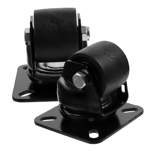 MAGICLULU 2 Stück Verschleißfeste Niedriger Schwerpunkt Nylon Casters Ersatzrollen für Bürostühle und Maschinenbeine Flexible Möbelrollen mit Gleitlager Geräuscharm und Strapazierfähig von MAGICLULU