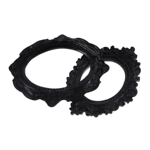 MAGICLULU 2 Stück Vintage-Bilderrahmen Antiker Fotorahmen Ovale Form Kunstharz Schmuck-Ausstellungsrahmen Bilderrahmen Ständer Halter Für Zuhause Hochzeit Ostern Schwarz MAGICLULU 2 Stück Vintage-Bilderrahmen Antiker Fotorahmen Ovale Form Kunstharz Schmuck-Ausstellungsrahmen Bilderrahmen Ständer Halter Für Zuhause Hochzeit Ostern Schwarz von MAGICLULU