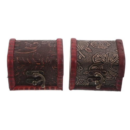MAGICLULU 2 Stück Vintage Schatzkiste Klein Retro Holz Schmuckbox mit Metallschloss Tragbare Mini Aufbewahrung für Kleine Schmuckstücke und Andenken Dekorative Truhe als Geschenk MAGICLULU 2 Stück Vintage Schatzkiste Klein Retro Holz Schmuckbox mit Metallschloss Tragbare Mini Aufbewahrung für Kleine Schmuckstücke und Andenken Dekorative Truhe als Geschenk von MAGICLULU