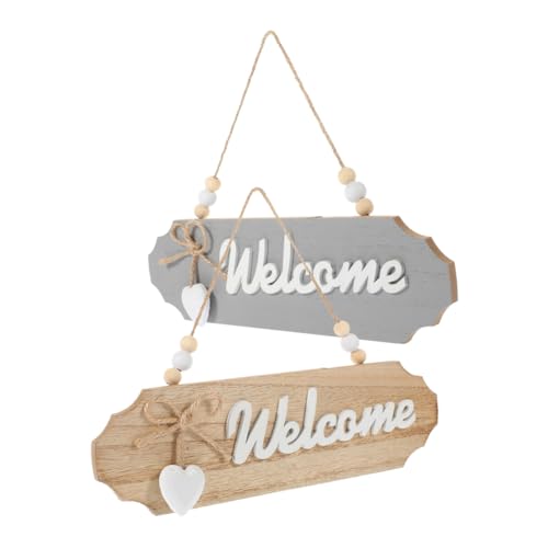 MAGICLULU 2 Stück Vintage Teiliges Holz Türschild Doppelseitige Willkommensschilder Rustikale Wanddekoration für Eingangsbereich Haus Büro und Ladengeschäft MAGICLULU 2 Stück Vintage Teiliges Holz Türschild Doppelseitige Willkommensschilder Rustikale Wanddekoration für Eingangsbereich Haus Büro und Ladengeschäft von MAGICLULU