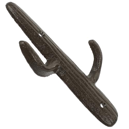 MAGICLULU 2 Stück Wandhaken aus Rustikalem Gusseisen im Kaktus Design Dekorativer Wandhänger für Mäntel Taschen und Handtücher Platzsparend und Robust für Badezimmer und Küchen von MAGICLULU