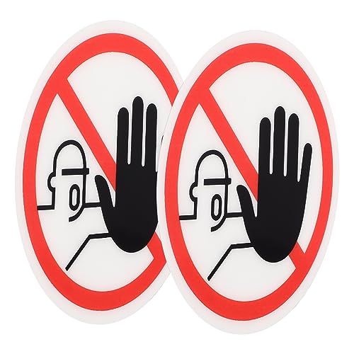 MAGICLULU 2 Stück Warnschild Stoppschild Klebeetiketten Vinyl Sicherheitsschild Für Die Küche Selbstklebende Küchenschilder Sicherheitsschilder Etikettenaufkleber Klein „Nicht von MAGICLULU