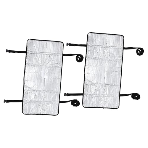 MAGICLULU 2 Stück Wasserdichte Sonnenfeste Abdeckung für Außeneinheit Klimagerät Teilig mit Verstellbaren Elastischen Bändern zum Schutz vor Regen Staub und Blättern Einfache Montage von MAGICLULU