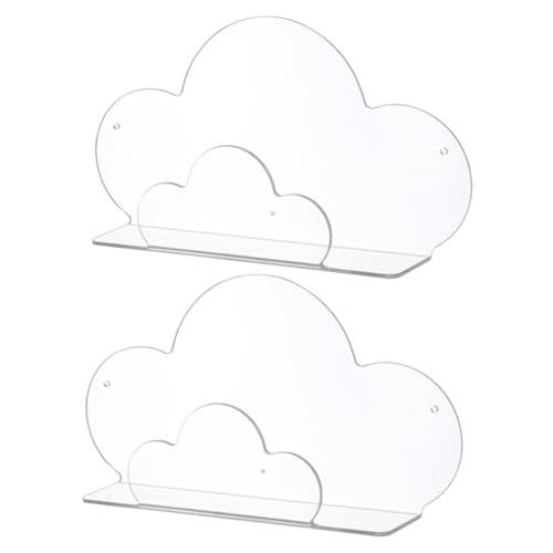 MAGICLULU 2 Stück Wolkenregal Wolkendekor Wolken Wandregal Badezimmerdekor Kleines Schwebendes Badezimmer Organizer Wanddekor Waschraum Organizer Wolkenregale von MAGICLULU
