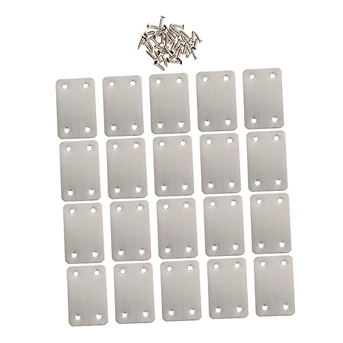 MAGICLULU 20 Stück Edelstahl Flachwinkel mit Schrauben Robuste Möbel Eckverbinder Flache Metallhalterung für Schrank Stuhl Fenster Vielseitige Montage und Möbelverstärkung MAGICLULU 20 Stück Edelstahl Flachwinkel mit Schrauben Robuste Möbel Eckverbinder Flache Metallhalterung für Schrank Stuhl Fenster Vielseitige Montage und Möbelverstärkung von MAGICLULU