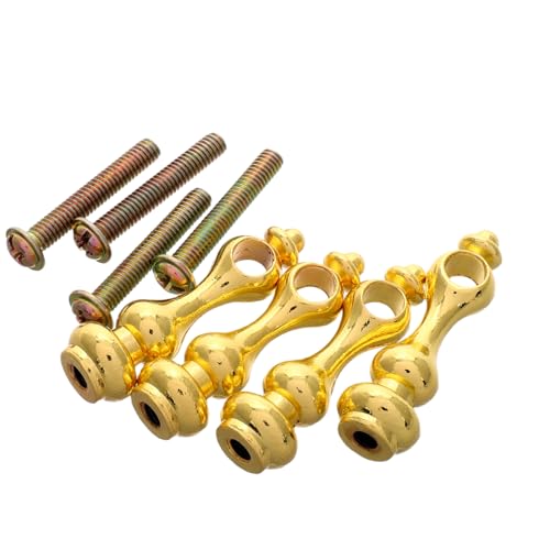 MAGICLULU 20 Stück Metallspindeln Möbelverbinder Gold Railing Post Caps für Glasgeländer Möbelreparatur Möbelverbinder für Weinschränke und Servierwagen Robust und Einfach zu Montieren von MAGICLULU