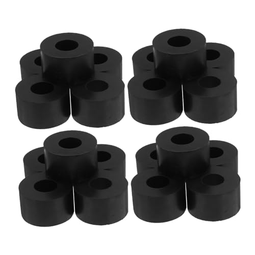 MAGICLULU 20 Stück Teiliges Gummi anti vibrations isolierpad Runde Hochelastische Stoßdämpfer für Klimaanlagen und Haushaltsgeräte Vibrationsabsorbierende Gummipuffer Schalldämpfende von MAGICLULU