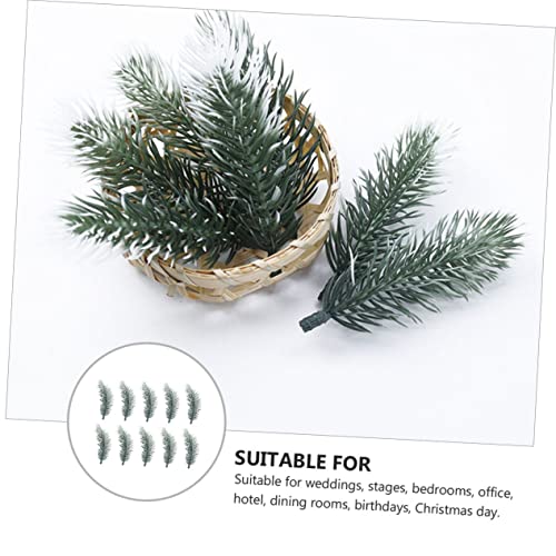 MAGICLULU 20 Stück Teiliges Künstliches Tannenzweig Grüne DIY Weihnachtsbaumdekoration Realistische Kiefernzweige für Kränze Festliche Bastelmaterialien Langlebiges Kunststoff Material von MAGICLULU