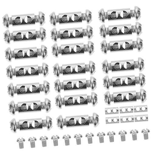 MAGICLULU 20 Stück Teiliges Set Drahtseilklemme Doppel Loch Klemme aus für Stahlseil Korrosionsbeständig für Industrielle Anwendungen von MAGICLULU
