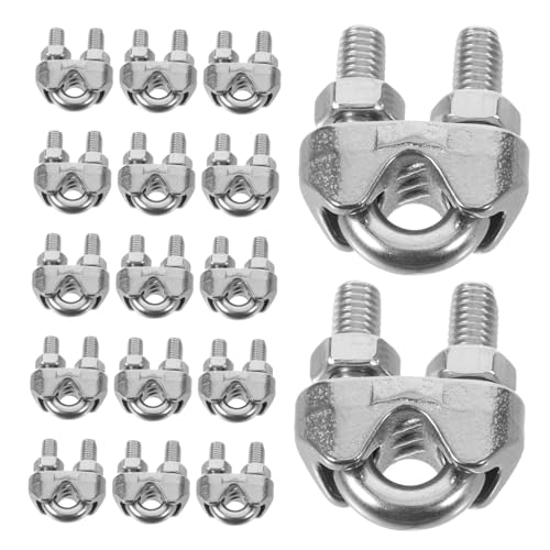MAGICLULU 20 Stück Teiliges Set Seilklemmen Drahtseilklemmen mit U Bolt für Kabel Seil und Drahtverbindungen für Bauprojekte und Anwendungen MAGICLULU 20 Stück Teiliges Set Seilklemmen Drahtseilklemmen mit U Bolt für Kabel Seil und Drahtverbindungen für Bauprojekte und Anwendungen von MAGICLULU