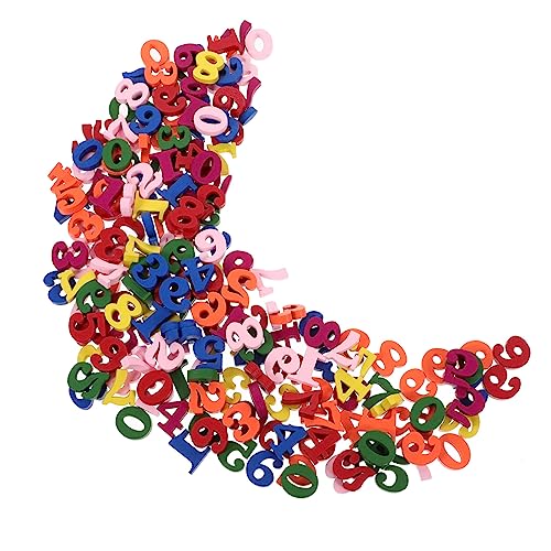 MAGICLULU 200 Stück Holz Zahlen Dekoration Bunte Holzzahlen DIY Bastelset Für Home Office Party Tischdeko Sicher Geruchlos Stilvolle Holznummern Für Kreative Handwerksprojekte von MAGICLULU