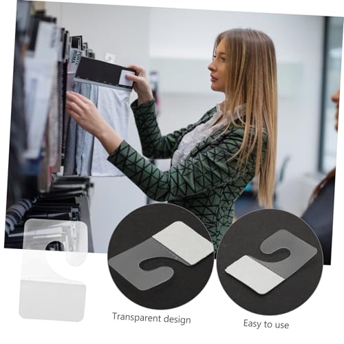 MAGICLULU 200 Stück Selbstklebende Pvc haken für Pegboard Display Transparente Aufhänger mit Starker Haftung Einfach Anzubringen Robust und Vielseitig für Einzelhandel und Heimgebrauch von MAGICLULU