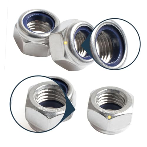 MAGICLULU 200 Stück Teiliges Selbstsichernde Muttern aus Edelstahl mit Nylon klemmring Rostbeständig Vibrationsfest Korrosionsbeständig für Innen Außenanwendungen MAGICLULU 200 Stück Teiliges Selbstsichernde Muttern aus Edelstahl mit Nylon klemmring Rostbeständig Vibrationsfest Korrosionsbeständig für Innen Außenanwendungen von MAGICLULU