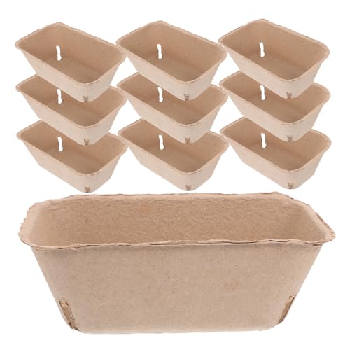 MAGICLULU 20st Biologisch Abbaubare Fruchtfleischschale Korb Belüfteten Behälter Herstellen Eierkartons Aus Pappe Obstschalen Aus Papier Kirschkörbe Obstregal Beige Zellstoff von MAGICLULU