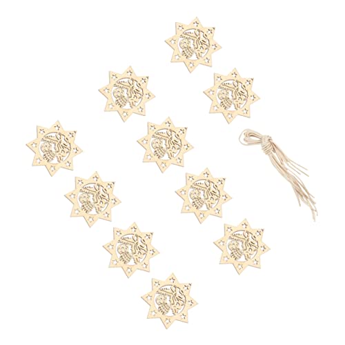 MAGICLULU 20stücke Holz Weihnachtsanhänger Hängende Dekoration Stern Glockenform DIY Bastelset Für Festliche Weihnachten Mit Aufhängeseilen Für Weihnachtsbaum Fenster Und Party MAGICLULU 20stücke Holz Weihnachtsanhänger Hängende Dekoration Stern Glockenform DIY Bastelset Für Festliche Weihnachten Mit Aufhängeseilen Für Weihnachtsbaum Fenster Und Party von MAGICLULU