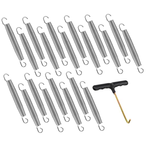 MAGICLULU 21 Stk Teiliges Trampolin Ersatzfedern aus Verzinktem Langlebige Zugfedern mit Doppelhaken Rostbeständig Vielseitig Einsetzbar für Trampolin Heimgebrauch und Leichte Industrie von MAGICLULU