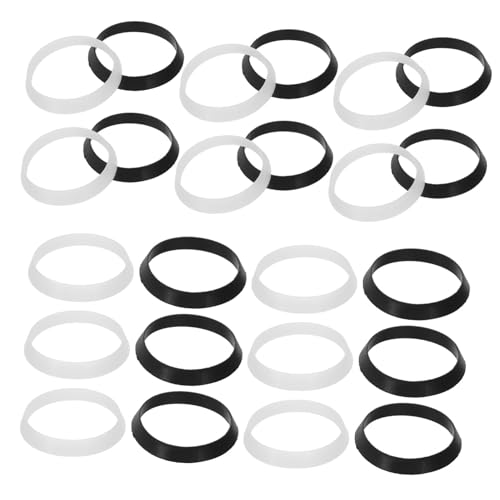 MAGICLULU 24 Stück Teiliges Dichtungsring Nitrilkautschuk Kegelförmige Gummidichtungen für Küchenspüle Hitze Ölbeständig Stabiler Anschluss für Abflussrohre Mit Schwarzen Transparenten von MAGICLULU