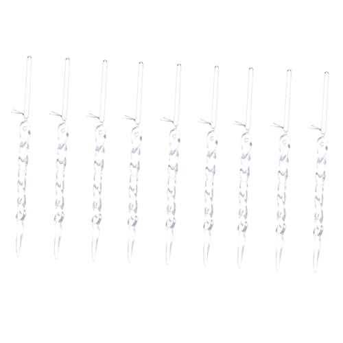 MAGICLULU 24Stücke Teiliges Eiszapfen Dekorationsset Für Weihnachtsbaum Transparentes Hängendes Ornament Für Festliche Feiern Und Zuhause von MAGICLULU