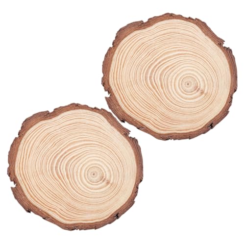 MAGICLULU 2St Holz runden Holzverkleidung Wohnkultur Kerzenständer Tassenuntersetzer Rutschfester Untersetzer Protokoll Aromatherapie-Pflaster Tee Untersetzer Unteres Pad von MAGICLULU