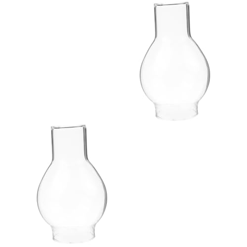 MAGICLULU 2St Kerzenlampenschirm aus Glas LED-Kerzen Intelligente Glühbirne Wärmer Transparente Kerzenabdeckung Durchsichtige Kerzenabdeckung Klare Kerzenhalterhülle Kerzenhalter aus Glas von MAGICLULU