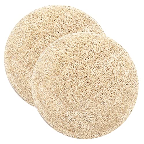 MAGICLULU 2stücke Runde Untersetzer Für Tassen rutschfest Hitzebeständig Und Für Tee Und Kaffeebecher Natürliche Loofah-Matte Für Zuhause von MAGICLULU
