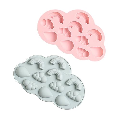 MAGICLULU 2St Silikonform Eisform aus Silikon Gelee gefüllte Gummibärchen Wolke Schokolade Tonform Geleeformen Backform Schokoladenform die Wolken Kuchenform Küchenwaren Schimmel Kieselgel von MAGICLULU