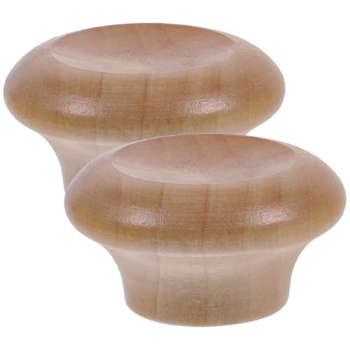 MAGICLULU 2St Topfkappe aus massivem Holz Deckelknopf Griff des Kochgeschirrdeckels Ersatzknopf Topfdeckelgriff werkzeug abnehmbar Hutperlen Topfgriff Zubehör Topfdeckel aus Holz hölzern von MAGICLULU