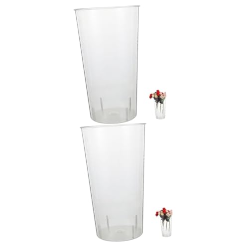 MAGICLULU 2St Transparente Acrylvase acrylvasen vase groß Transparenter Blumenbehälter Große Blumendekoration vase Gross ästhetisch Gefälschte Pflanzen Acryl-Wachblumenbehälter große Vase von MAGICLULU