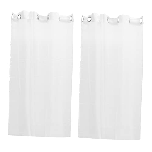 MAGICLULU 2stücke Halbtrockener Weißer Sheervorhang Wohnzimmer Esszimmer Drapieren Vorhang Für Dekoration Im Schlafzimmer Und Esszimmer von MAGICLULU