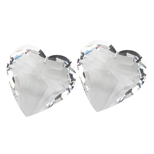 MAGICLULU 2 Stücke 45mm Herzförmige Kristallanhänger Hängeornamente aus Transparentem Kristall Hochzeits und Partydeko Glänzende Fenster und Türdekoration Kristalldekor für Licht MAGICLULU 2 Stücke 45mm Herzförmige Kristallanhänger Hängeornamente aus Transparentem Kristall Hochzeits und Partydeko Glänzende Fenster und Türdekoration Kristalldekor für Licht von MAGICLULU